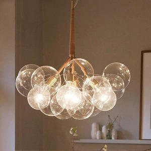 Creative Bubble E27 Hanging Lamp Nordic Clear Glass Ball Pendant Lights for Living Room Dining Room - Product Image 6
