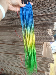 Tóc Đuôi Ngựa Tùy Chỉnh Với Dây Cao Su Tóc Vòng Crochet <span class=keywords><strong>Braid</strong></span> Tổng Hợp Tóc Đuôi Ngựa Tóc Nối - Product Image 4