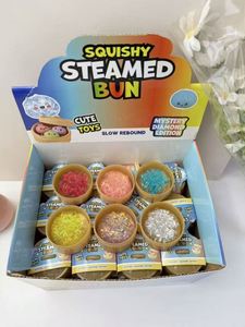 3 in 1 <b>Mini</b> Crystal Steamed Bun Dumpling Jelly TPR Squishy Toy Mystery Blind Box Simulation Food Stress Relief Ball Fidget Toy - Product Image 2