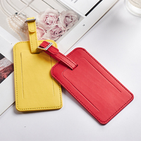 Étiquette de bagage rectangulaire double face pour gravure laser, étiquettes vierges en cuir pour carte d'embarquement, pour impression DIY de nom et logo