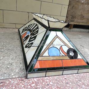 Lustre LED de style Tiffany pour table de billard de 42 pouces, personnalisable, en verre, pour bar, salle à manger, hauteur réglable, commande tactile - Product Image 4