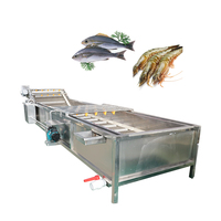 China fabrieks prijs fruit- en groentewasmachine, 304 roestvrij staal, bubbelwasmachine