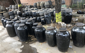 Porcellana cinese antico <span class=keywords><strong>arredamento</strong></span> e accessorio per la <span class=keywords><strong>casa</strong></span> vecchio vaso in ceramica da giardino nero - Product Image 4