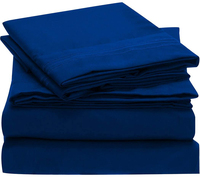Ensemble de 4 draps-housses de couleur unie