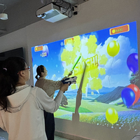 Système de divertissement interactif mural par projection tactile pour enfants, écoles et centres commerciaux