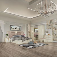 Ensemble de meubles de chambre à coucher en bois de luxe à prix abordable pour maison, appartement, hôtel, villa – Lit moderne en bois massif, tailles Queen, Double, Full, King Size, avec miroir