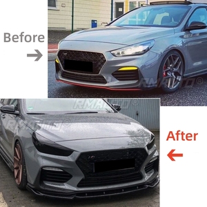 Car Front Bumper Lip for Hyundai I30N MK3 MK3.5 Hatchback 2017 2018 2019 2020 2021 2022 Body Kit Spoiler <b>Splitter</b> Canard Lip - Product Image 5