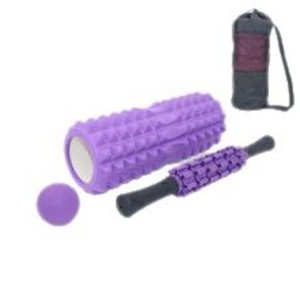 FDFIT Set Rullo Yoga Classico a Dente di Lupo da 33 cm in PVC, Bastone Massaggiante e Palla Fascia, Rullo in Schiuma Cavo per <span class=keywords><strong>Pilates</strong></span> e Yoga - Product Image 5