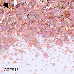 Colore primario all'ingrosso olografico Glitter colorato Nail Art grande Mix di Glitter piccoli Glitter a goccia a mano flusso di lino - Product Image 4