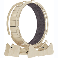 Roue d'exercice silencieuse en bois massif pour chat, roue de course silencieuse en contreplaqué pour perte de poids, jouet de fitness, tapis de course