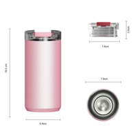 Gobelet isotherme en acier de 16oz et 20oz avec logo personnalisé, revêtement poudré, poignée, couvercle avec paille, sans BPA, anti-fuite