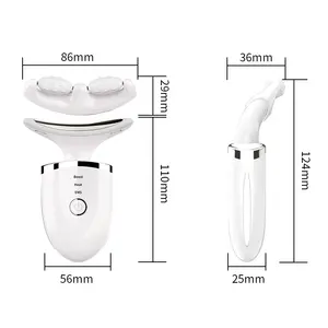 3 em 1 Home Use Beleza Equipamentos Vibração Anti Envelhecimento Pele Refirmante Rosto Rugas Removedor Pescoço Elevador Facial Massager