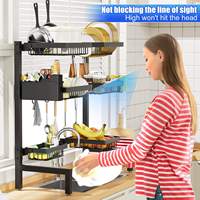 Égouttoir à vaisselle simple à 3 niveaux en fer, non pliable, modèle KCS-079 de la marque KCS, vente en gros d'usine pour la cuisine