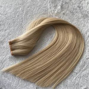 Jasmine beauty Flat Weft Hair Extensions for Salon Double Drawn 100% Remy Virgin Hair Seamless Natural Color Wholesale - Product Image 3
