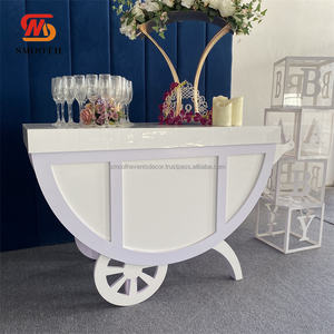 Carrito de Dulces Acrílico Blanco de Nueva Tendencia, Centro de Mesa Colorido para Decoración de Fiestas y Eventos - Product Image 2