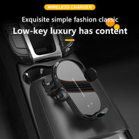 Support de téléphone de voiture en plastique à serrage automatique mains libres, chargeur sans fil à charge rapide 15W, support magnétique pour grille d'aération, capteur infrarouge
