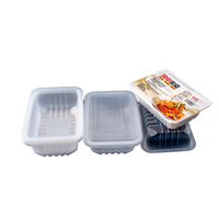 Ecologisch verantwoorde wegwerp transparante PET voedselcontainer, hoogwaardige plastic PET voedselbak voor groenten, vlees en fruit