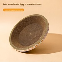 Planche à gratter pour chat en carton épais résistant à l'usure et nid intégré avec jouet, conception durable, 1 kg