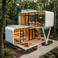 Nouvelle Tendance 2026 : Maison Mobile Préfabriquée Compacte sur Roues, Idéale pour Bungalow/Airbnb/Hôtel/Maison de Vacances