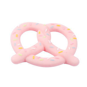 Anneaux <span class=keywords><strong>de</strong></span> <span class=keywords><strong>dentition</strong></span> en forme <span class=keywords><strong>de</strong></span> beignets <span class=keywords><strong>de</strong></span> haute qualité, anti-morsure, en silicone <span class=keywords><strong>de</strong></span> qualité alimentaire biologique, pour bébé unisexe - Product Image 3