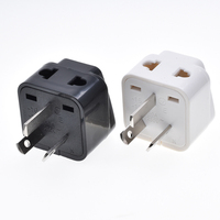 Adaptateur de voyage BOXIN WD avec prise australienne, rallonge universelle 2 prises pour UE/Royaume-Uni/USA/Italie MAX 10A CE ROHS Noir Blanc