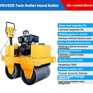 รถบดถนนเหล็กแบบมือถือ รถบดแอสฟัลต์แบบเดินตาม รถบดถนนแบบลูกกลิ้งคู่ รถบดถนนแบบสั่นสะเทือน ลดราคาพิเศษ - Product Image 5