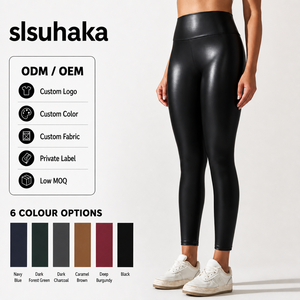 <span class=keywords><strong>Leggings</strong></span> da donna a <span class=keywords><strong>vita</strong></span> <span class=keywords><strong>alta</strong></span> in PU, <span class=keywords><strong>leggings</strong></span> da yoga in similpelle lucida, pantaloni da allenamento elasticizzati, 9 colori - Product Image 1