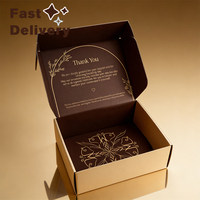 Boîte d'expédition pliable en carton ondulé écologique personnalisée avec logo pour cosmétiques, vêtements et cadeaux, emballage coloré pour envoi postal