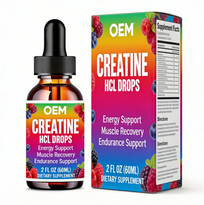 טיפות קריאטין נוזליות בפורמולה מותאמת אישית, טיפות קריאטין HCL, תוסף אנרגיה לשיקום שרירים, תזונת ספורט, טיפות קריאטין נוזליות - Product Image 1