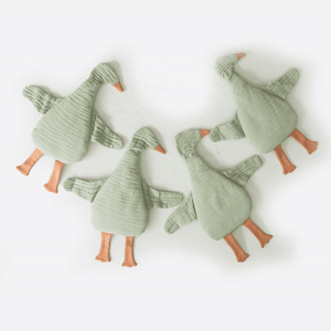 Bio-Baumwolle Ente Sicherheits decke Super Soft Musselin Baby Lovey Tröster Geschlecht Neutral Baby Shower Geschenk - Product Image 1