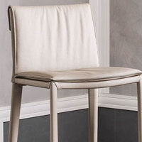 Tabouret de bar réglable en cuir véritable et acier inoxydable, style italien de luxe léger, moderne et minimaliste, pour la maison et l'extérieur
