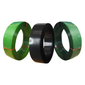Faixa de embalagem de paletes PET de poliéster personalizada faixa de cintar de poliéster verde cinta de cintar para animais de estimação para embalagem