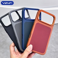 Étui de téléphone en cuir uni à motif quadrillé VAWI L159 Dragon Armor Series pour Samsung S22 S23 S24 S25 Ultra et iPhone 12~17