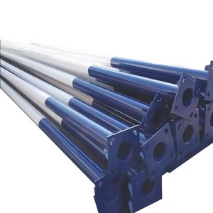 Nhà Sản Xuất OEM 3M 5M 6M 8M 10M <span class=keywords><strong>12M</strong></span> Đôi Cánh Tay Nhúng Nóng Mạ Kẽm Thép Đèn Cực Bài Ngoài Trời Chiếu Sáng Đường Phố Cực - Product Image 1