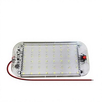 Plafonnier LED Super Lumineux 48SMD 12V-85V pour Voiture, Camion, Fourgonnette, Camionnette de Livraison avec Interrupteur Blanc 10000K