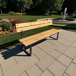 Panchina da parco senza schienale 1,8 m – monolite OF23 - Product Image 1