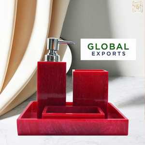 Juego de Baño de Tres Piezas de Resina Moderna, Ecológica y Hecha a Mano, Accesorios para Tocador, Personalizable, Exportación Global - Product Image 5