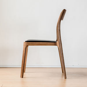 Stapelbarer nordischer skandi navis cher Leders itz Naturholz Esszimmers tuhl für Restaurant Cafe - Product Image 2