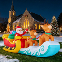 Grand Père Noël gonflable, décorations et accessoires de présentation pour les fêtes de Noël et du Nouvel An