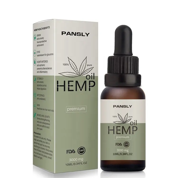 PANSLY ยี่ห้อปรับปรุง Sleep Facial Treatment Pain Relief premium CBD Organic Hemp Seed Oil