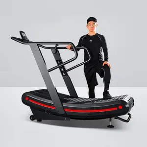 Nieuwe Model Commerciële Geen Power Gebogen Loopband Gebogen Loopband Unpowered Gym Fitnessapparatuur Oefening Running Machine