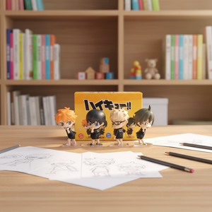 ฟิกเกอร์อนิเมะ Haikyuu รุ่น Q ฮินาตะ โชโย ทีมวอลเลย์บอลโรงเรียนคาราสึโนะ ชุดมองหลังกำลังทักทาย ของเล่นไข่บิดได้ 4 ชิ้น - Product Image 4