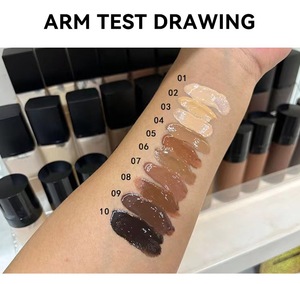 निजी लेबल 10 रंग फाउंडेशन मेकअप पूर्ण कवरेज जलरोधी लंबे समय तक चलने वाला नम नरम प्रकाश मैट तरल फाउंडेशन क्रीम - Product Image 3