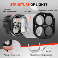 Projecteur 5D personnalisé à LED, éclairage auxiliaire de conduite, tout-terrain 4x4, cube LED, phare antibrouillard tout-terrain, pods LED de 3 pouces