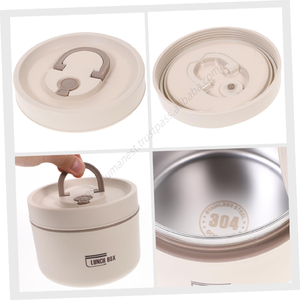 Lonchera Aislada de Acero Inoxidable 304 al por Mayor, Lonchera Portátil Multicapa Sellada para Trabajadores de Oficina y Estudiantes - Product Image 3