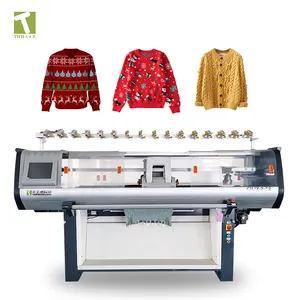 Direkt vom Werk TWH einfaches duales System Automation vollständig computergesteuerte 12G Sweater-Flachstrickmaschine