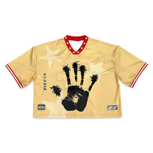 เสื้อฟุตบอลอเมริกันคลาสสิกแบบสั่งทำพิเศษ แห้งเร็ว ระบายอากาศได้ดี ป้องกันรังสียูวี ไซส์ใหญ่ สไตล์เรโทร สำหรับใส่เล่นกีฬาหรือใส่ลำลอง แบบซับลิเมชั่น - Product Image 2