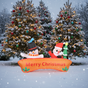 โมเดลเป่าลมซานตาคลอสและตุ๊กตาหิมะแบบกำหนดเองสำหรับตกแต่งคริสต์มาสกลางแจ้ง ลานบ้าน ห้างสรรพสินค้า สำหรับเทศกาลและงานแสดง - Product Image 1