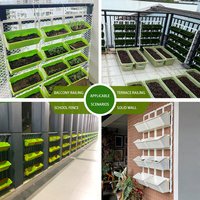 Fabricant Vente en gros Carré à deux couches pour potager, pot de fleurs en plastique, boîte d'enracinement de plantes pour usage domestique
