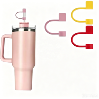 Lot de 6 capuchons et embouts de pailles en silicone réutilisables et écologiques pour gobelets – Accessoires de bar en gros